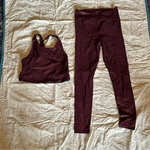 Shiny Burgundy carbon38 Activewear Set